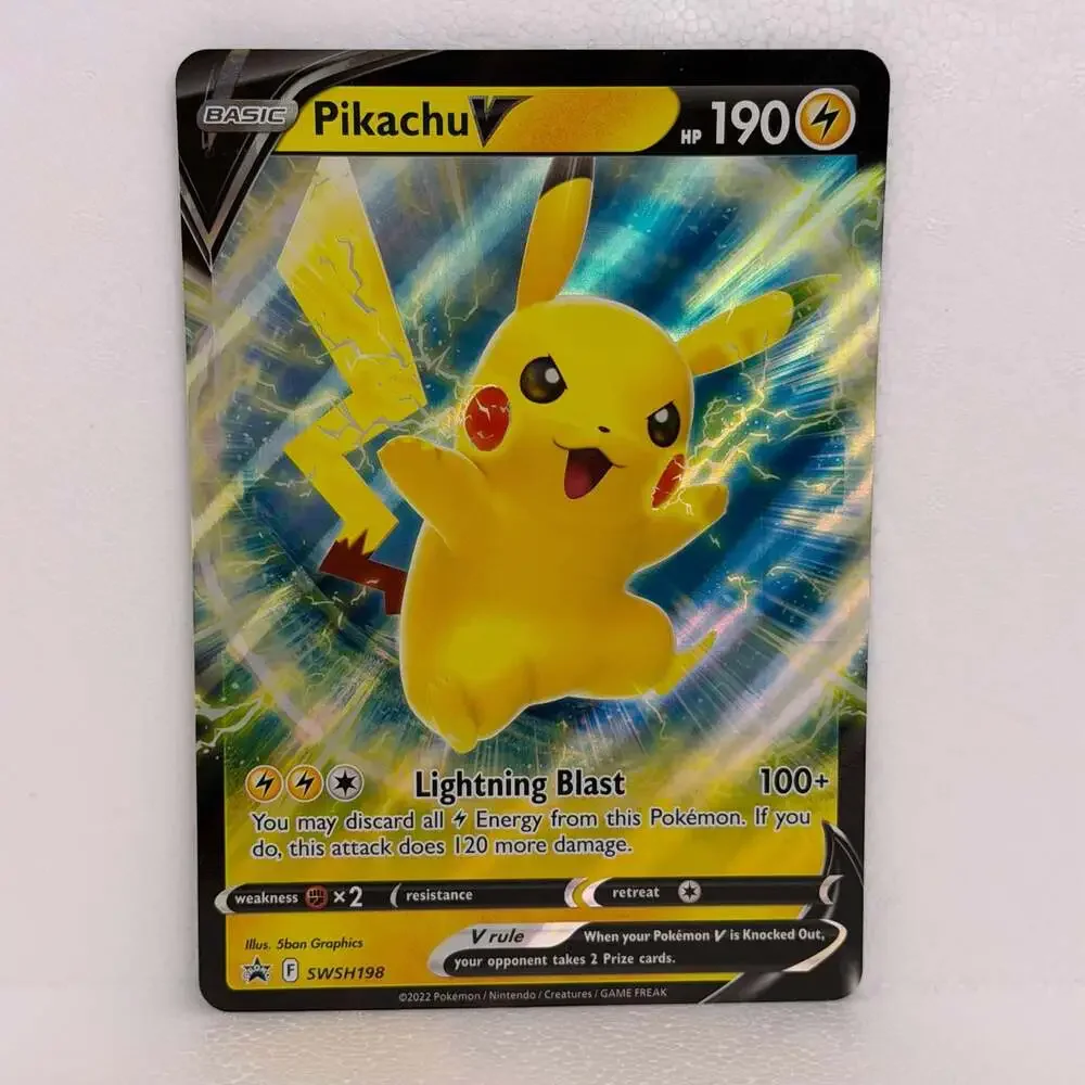 Pokémon TCG Pikachu V SWSH198 Black Star Promo Holo Jumbo Card